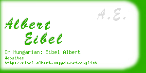 albert eibel business card